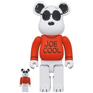 Medicom Toy 400% & 100% Bearbrick set - Joe Cool (Peanuts)
