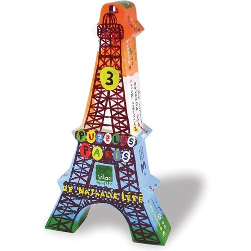 Vilac Eiffel Tower 3 Puzzles by Nathalie Lété