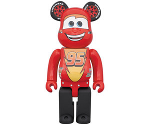 1000% Bearbrick - Lightning McQueen (Cars x Disney x Pixar) by