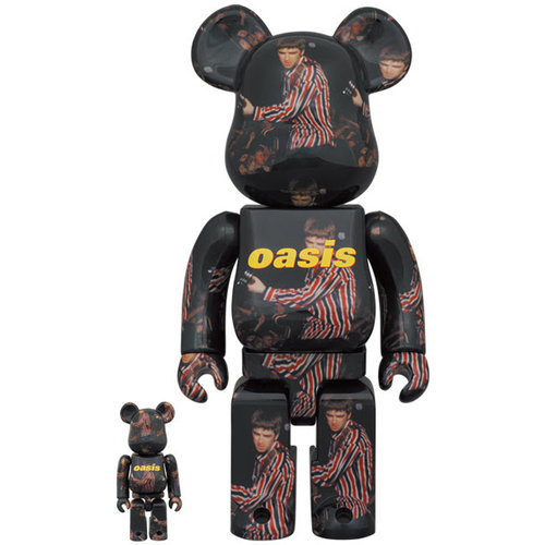 Medicom Toy 400% & 100% Bearbrick set - Oasis Knebworth 1996 (Noel Gallagher)