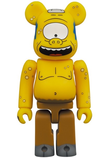 400% & 100% Bearbrick set - Cyclops (The Simpsons) by Medicom Toys