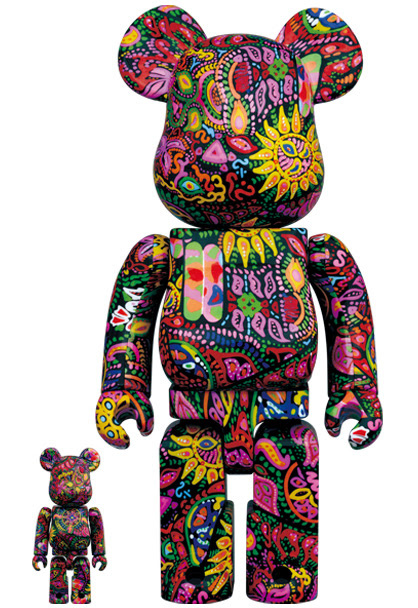 400% u0026 100% Bearbrick set - Psychedelic Paisley Amplifier by Medicom