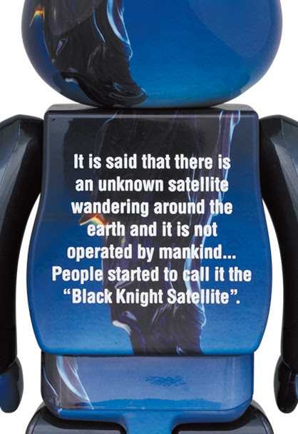 400% & 100% Bearbrick Set - Black Knight Satellite by Medicom Toys