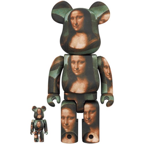 Medicom Toy 400% & 100% Bearbrick set - Mona Lisa Overdrive (Louvre x Zerotaro)