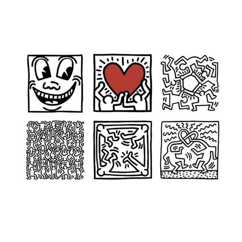 Vilac Wooden Blocks (9 pieces) by Keith Haring