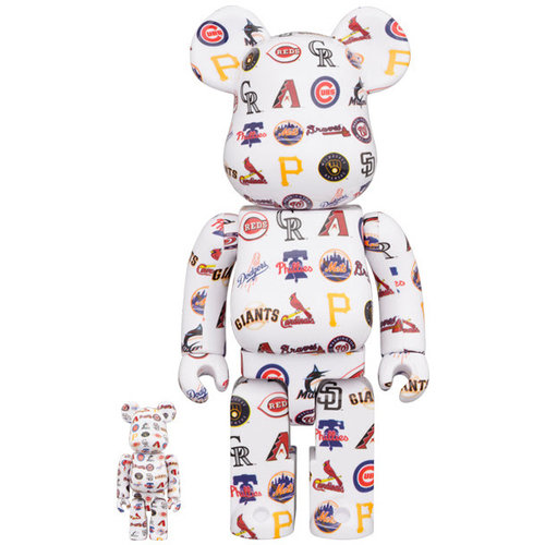 Medicom Toy 400% & 100% Bearbrick set - MLB National League