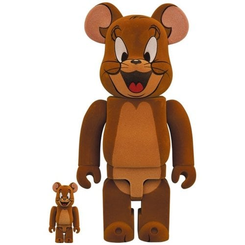 Medicom Toy 400% & 100% Bearbrick set - Jerry Flocky edition (Tom &  Jerry)
