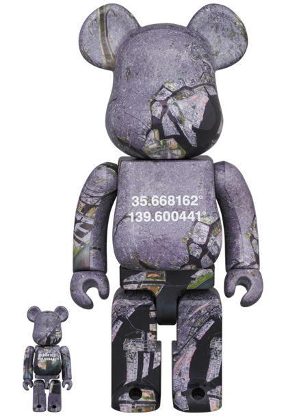 400% & 100% Bearbrick set - Tokyo Overview (Benjamin Grant) by