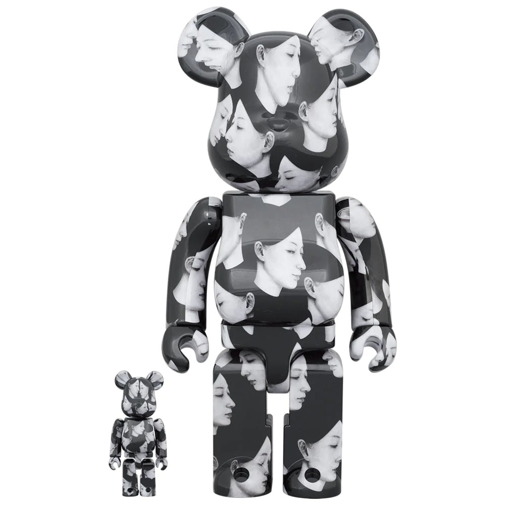 400% & 100% Bearbrick set - Multiple Selves - Black Scandal (Yohji Ya