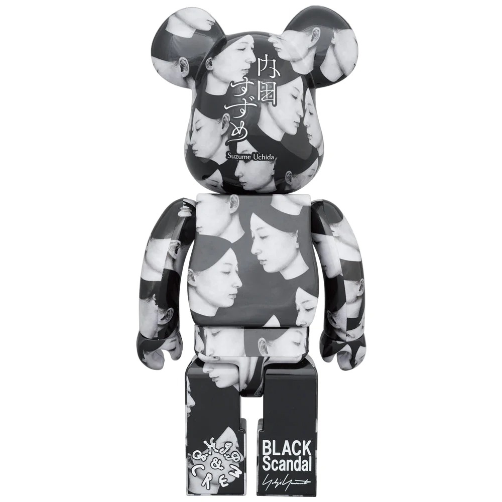 Medicom Toy 400% & 100% Bearbrick set - Multiple Selves - Black Scandal  (Yohji Yamamoto x Suzume Uchida)