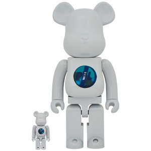 Medicom Toy 400% & 100% Bearbrick set - Pil (Public Image Ltd) Chrome ed.