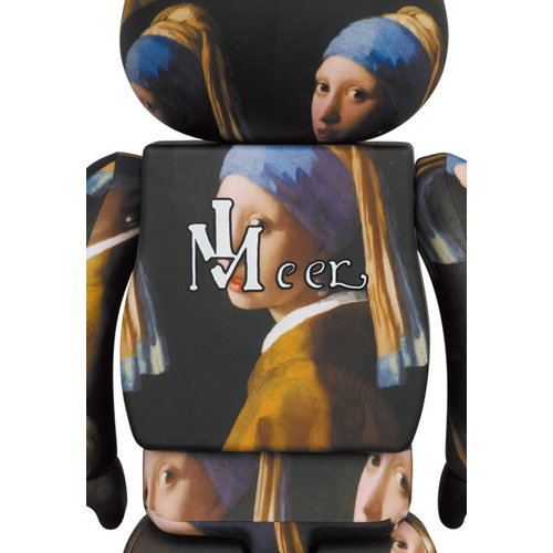 Medicom Toy 400% & 100% Bearbrick set - Girl with a Pearl Earring by  Johannes Vermeer
