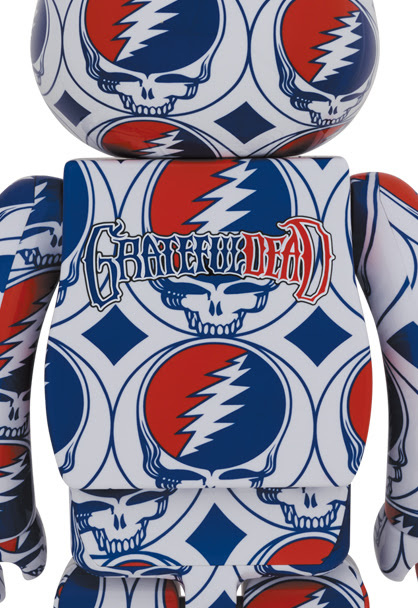 400% & 100% Bearbrick set - Grateful Dead (Steal Your Face) by 