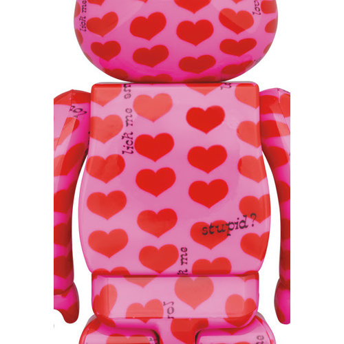 Medicom Toy 400% & 100% Bearbrick Set - Pink Heart by HIDE