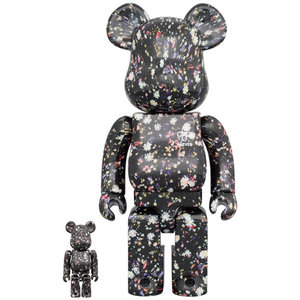 Medicom Toy 400% & 100% Bearbrick set - Anever (Black) by Onward Kashiyama