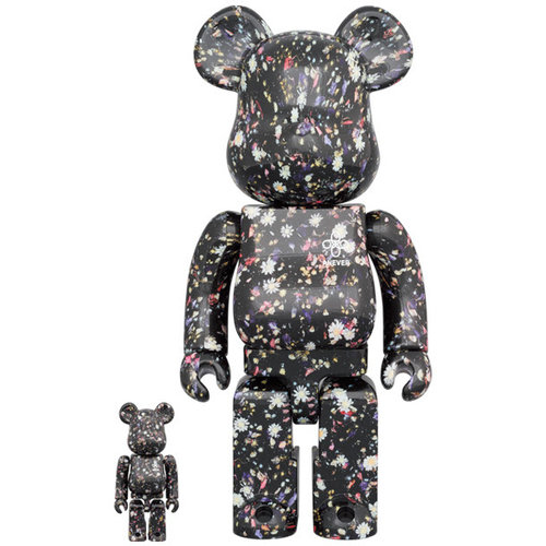 Medicom Toy 400% & 100% Bearbrick set - Anever (Black) by Onward Kashiyama Medicom Toy 400% & 100% Bearbrick set - Anever (Black) by Onward Kashiyama