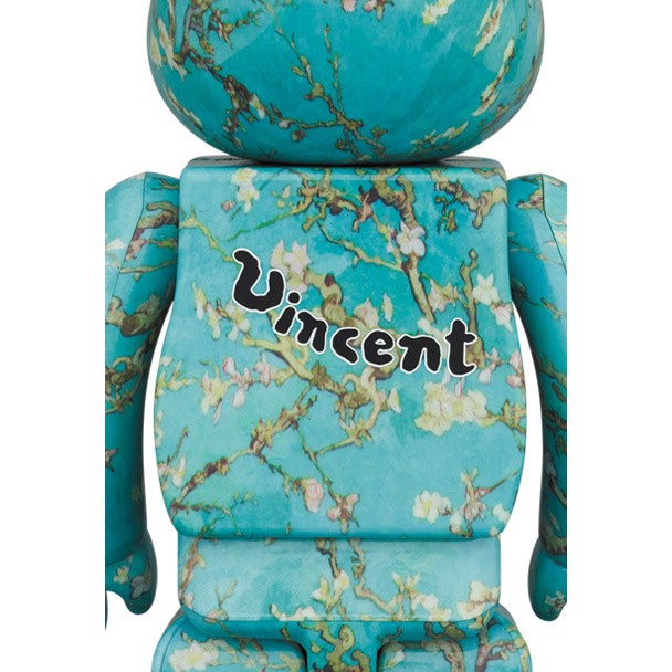 400% & 100% Bearbrick Set - Vincent Van Gogh (Almond Blossoms) by