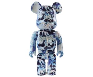 1000% Bearbrick - Lfyt x Stash (Blue & White) by Medicom Toys