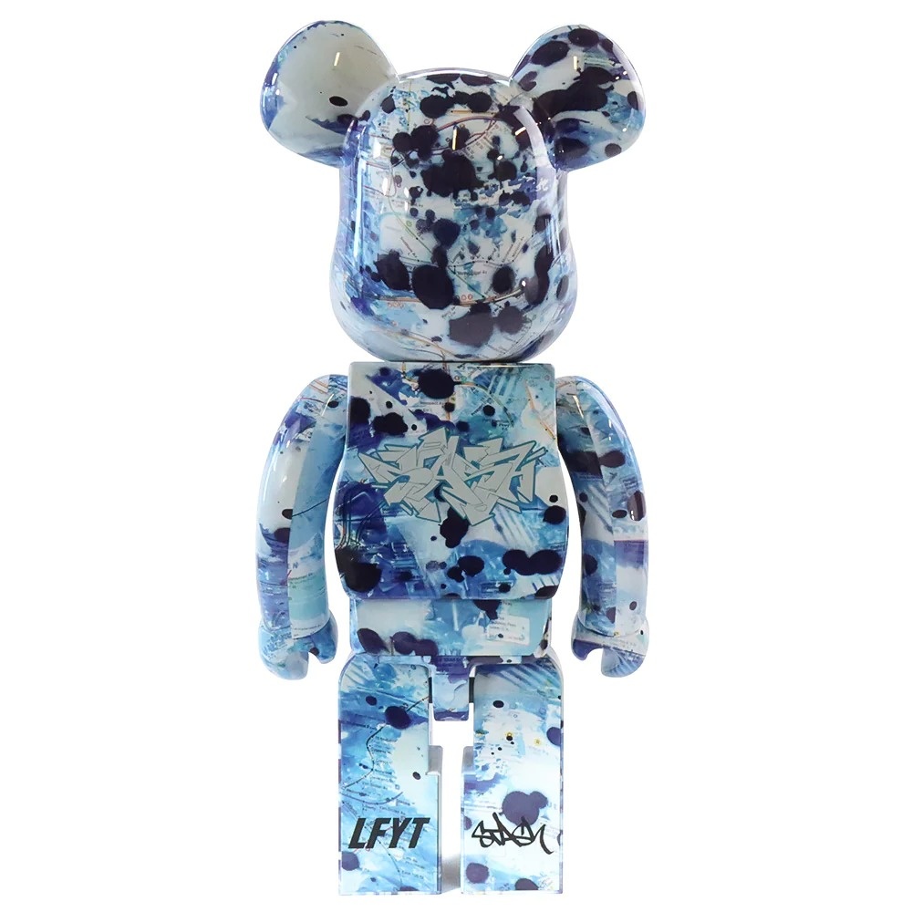 Medicom Toy 1000% Bearbrick - Lfyt x Stash (Blue & White)