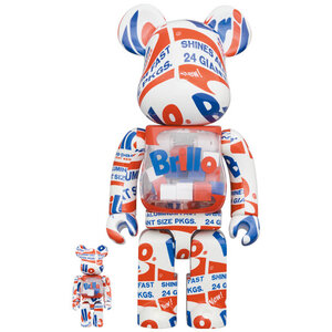 Medicom Toy 400% & 100% Bearbrick set - Andy Warhol (Brillo 2022)