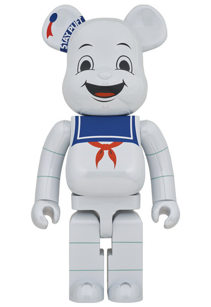 1000% Bearbrick - Stay Puft Marshmallow Man (White Chrome) by