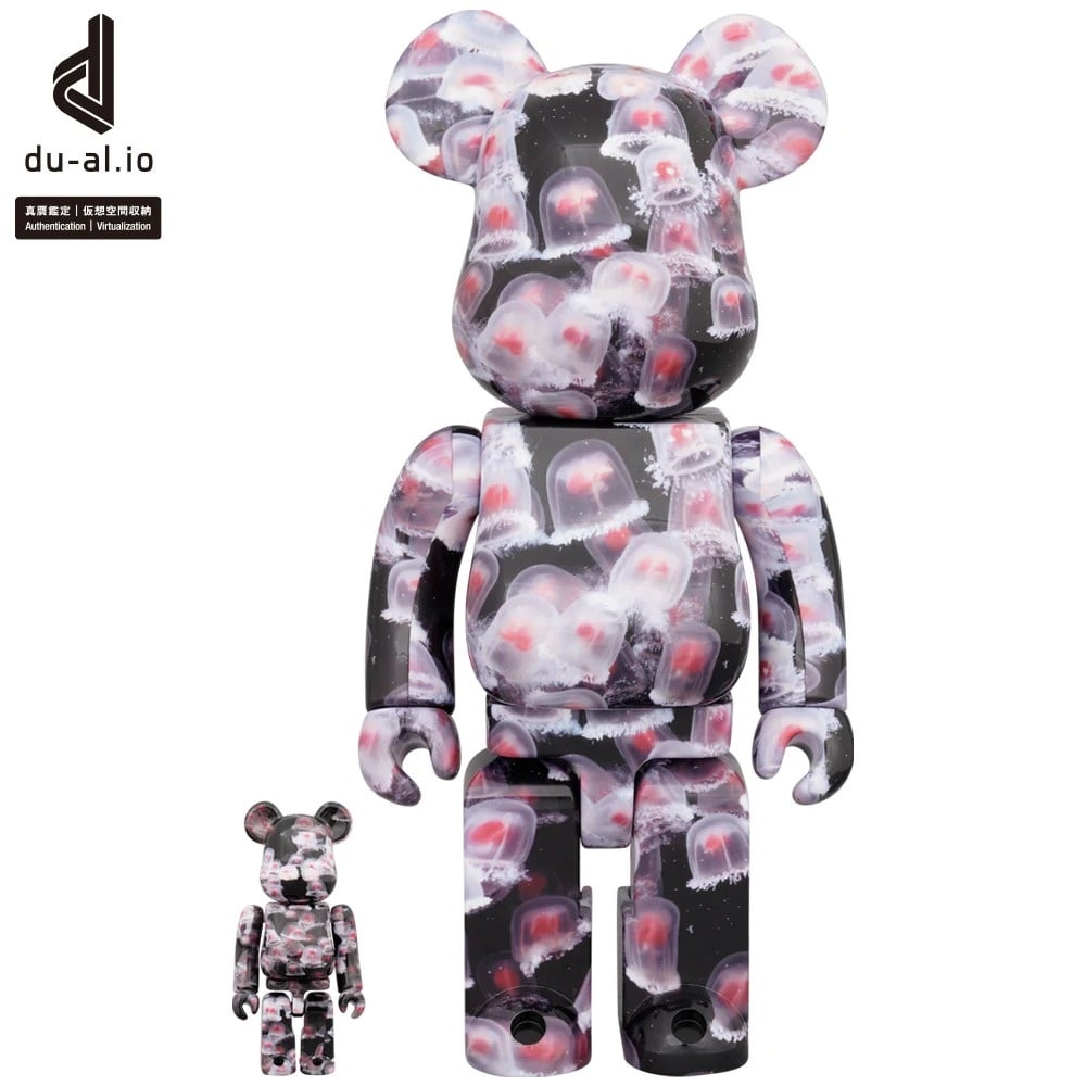 400% & 100% Bearbrick set - Pink Immortal Jellyfish (Benikurage