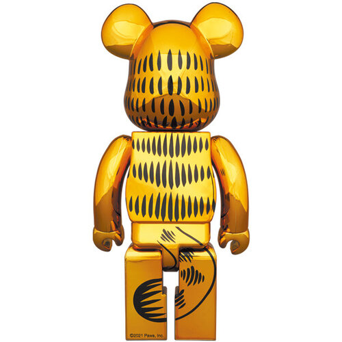 Medicom Toy 400% & 100% Bearbrick set - Garfield (Gold Chrome)