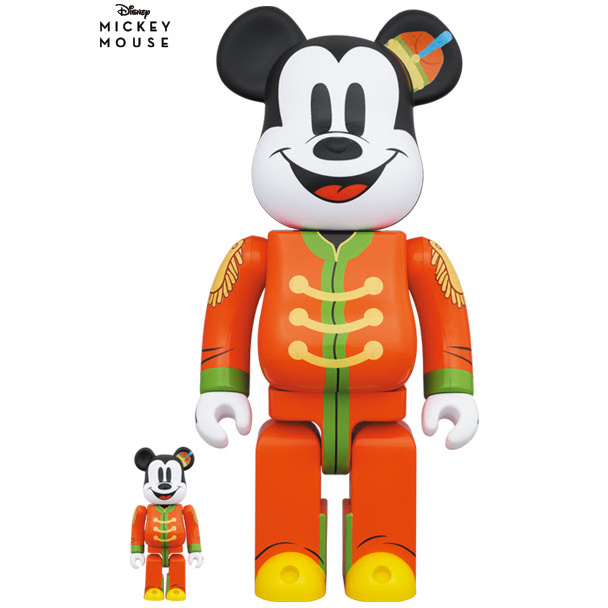 400% & 100% Bearbrick Set - Mickey Mouse (The Band Concert) by Medicom