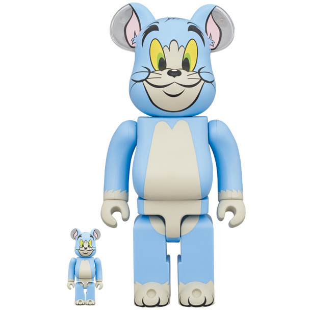 400% & 100% Bearbrick Set - Tom Classic Color (Tom & Jerry) by Medi