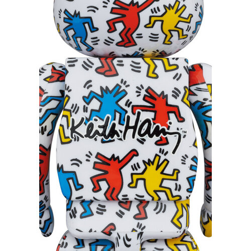 Medicom Toy 400% & 100% Bearbrick Set - Keith Haring v9 (Dancing Dogs)