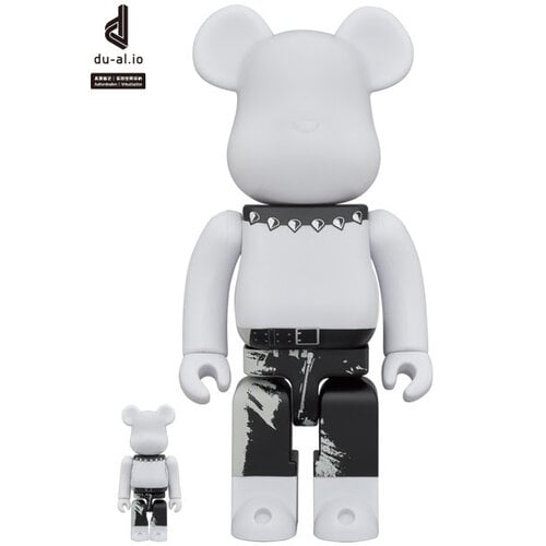 Medicom Toy 400% & 100% Bearbrick Set - The Rolling Stones (Sticky Fingers - White)