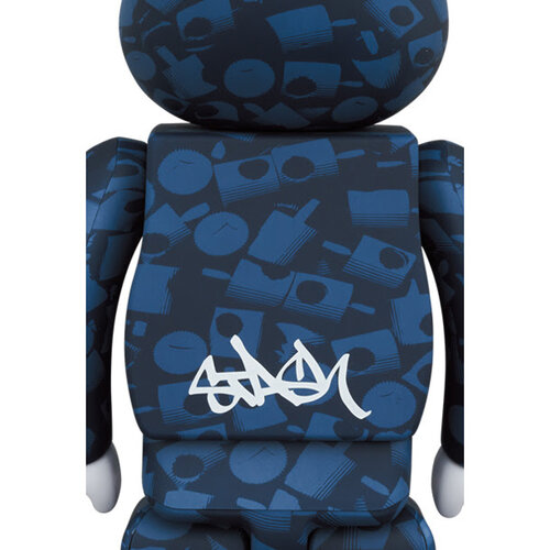 Medicom Toy 400% & 100% Bearbrick Set - Stash (Blue pattern) by Medicom Toys