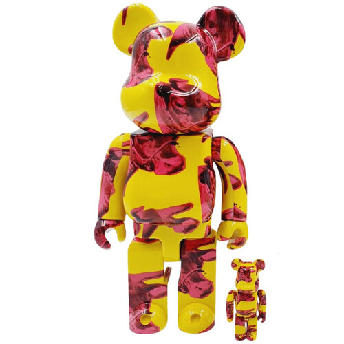 Medicom Toy 400% & 100% Bearbrick set - Andy Warhol (Cow Wallpaper)