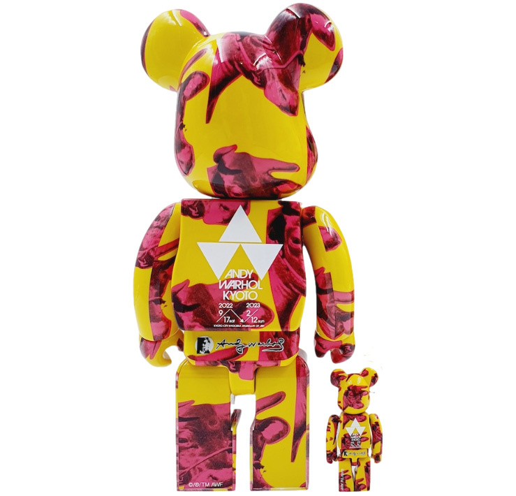 Medicom Toy 400% & 100% Bearbrick set - Andy Warhol (Cow Wallpaper)