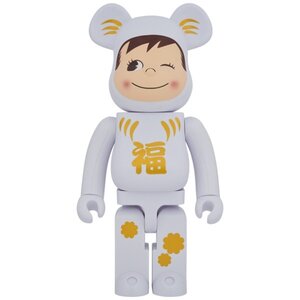 Medicom Toy 1000% Bearbrick - Daruma x Poko-chan (White // Harmony)