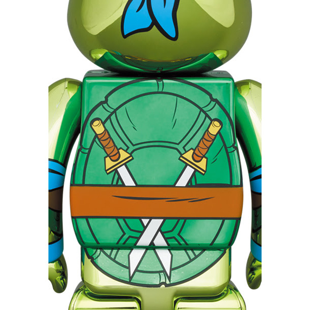 Medicom Toy 400% & 100% Bearbrick Set - Leonardo Chrome (Teenage Mutant  Ninja Turtles)