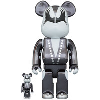 400% & 100% Bearbrick set - KISS Demon (Chrome ed.)