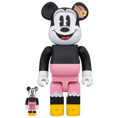 Medicom Toy 400% & 100% Bearbrick Set - Minnie Mouse (Lunch Box)