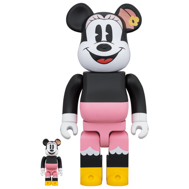 400% & 100% Bearbrick Set - Minnie Mouse (Lunch Box) by