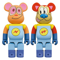 Tượng trưng bày trang trí Bearbrick cosplay TS Gấu dâu Lotso 10cm