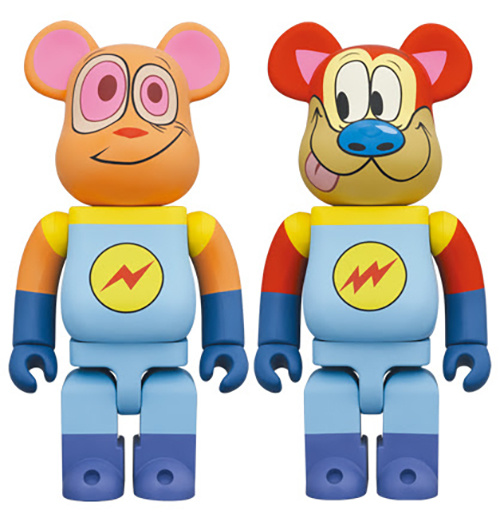 ベアブリック REN & STIMPY 400% 箱潰れあり medicom-toy-400-bearbrick-set-