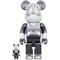 400% & 100% Bearbrick set - KISS Spaceman (Chrome ed.)