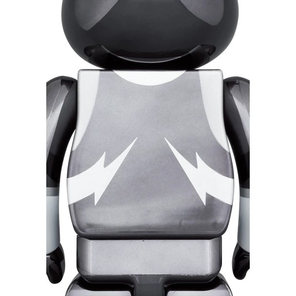 Medicom Toy 400% & 100% Bearbrick set - KISS Spaceman (Chrome ed.)