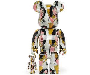 Medicom Toy 400% & 100% Bearbrick Set - Mick Jagger (Andy Warhol)