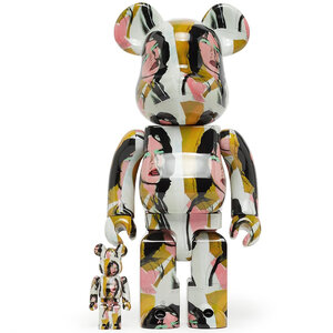 Medicom Toy 400% & 100% Bearbrick Set - Mick Jagger (Andy Warhol)