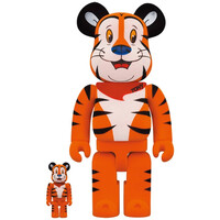 400% & 100% Bearbrick set - Tony The Tiger Flocky (Kelloggs)