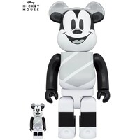 400% & 100% Bearbrick Set - Mickey Mouse (Hat and Poncho)