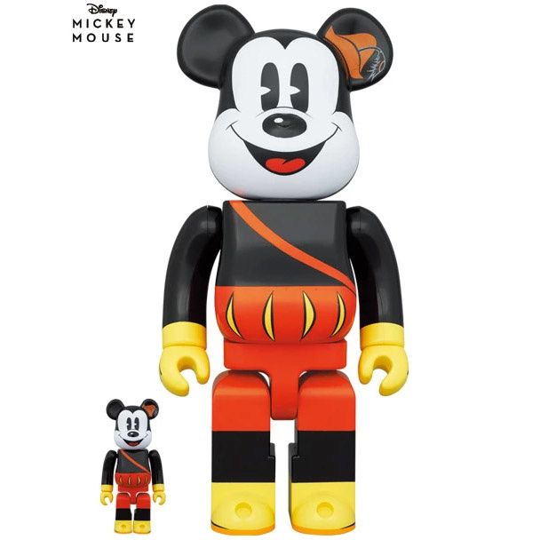 400% u0026 100% Bearbrick Set - Mickey Mouse (The Bard) by Medicom Toys -  Mintyfresh