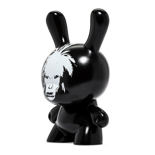 Kidrobot Andy Warhol: Fright Wig Self-Portrait 8" Masterpiece (Monochrome) Dunny by Kidrobot