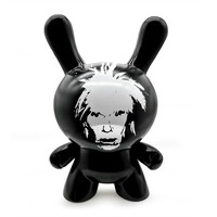 Andy Warhol: Fright Wig Self-Portrait 8" Masterpiece (Monochrome) Dunny by Kidrobot